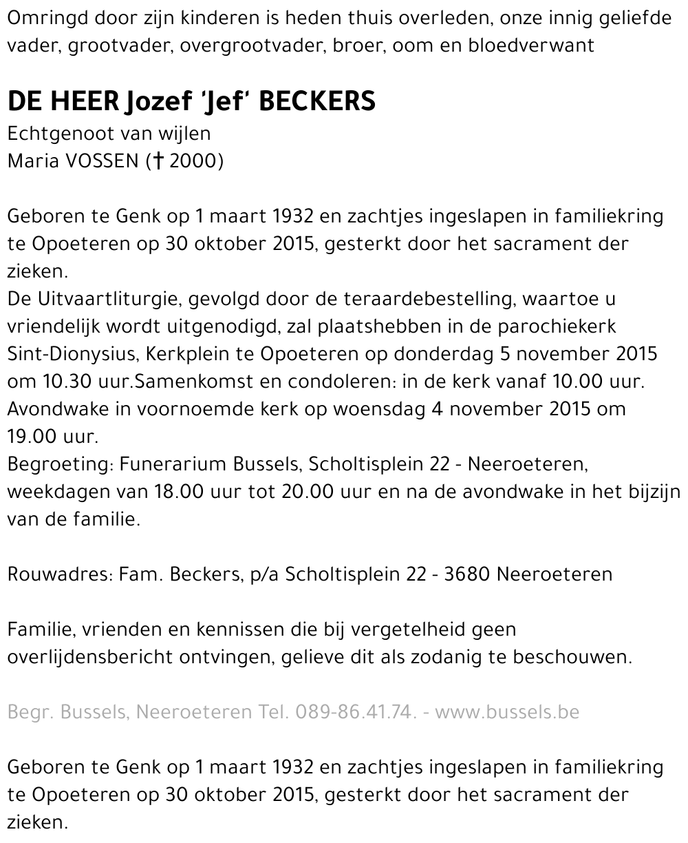 Jozef 'Jef' BECKERS