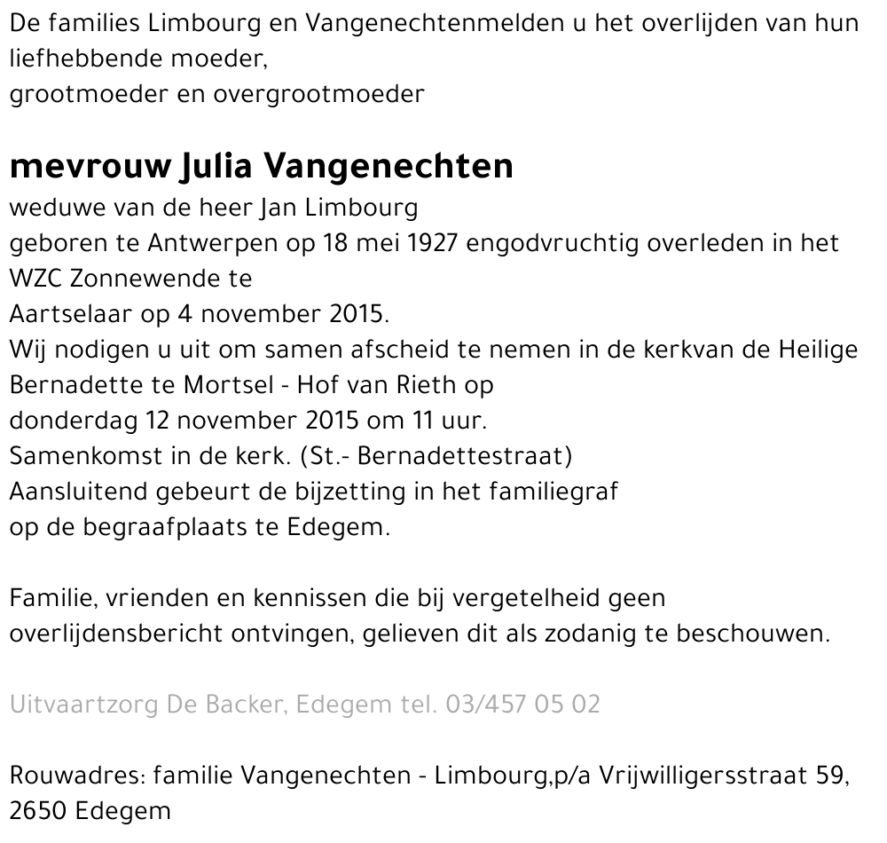 Julia Vangenechten