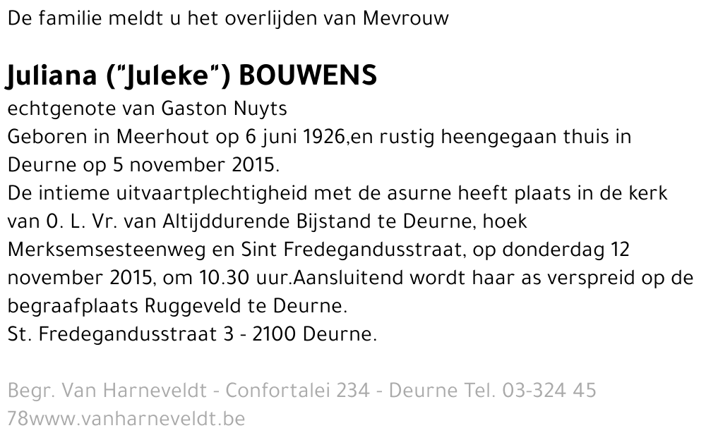 Juliana Bouwens