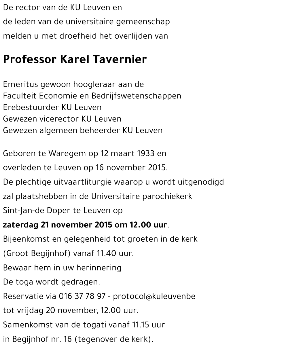 Karel Tavernier
