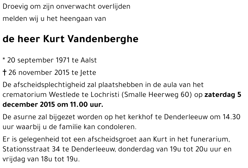 Kurt Vandenberghe
