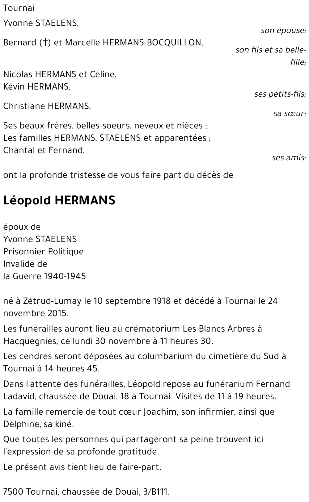 Léopold HERMANS