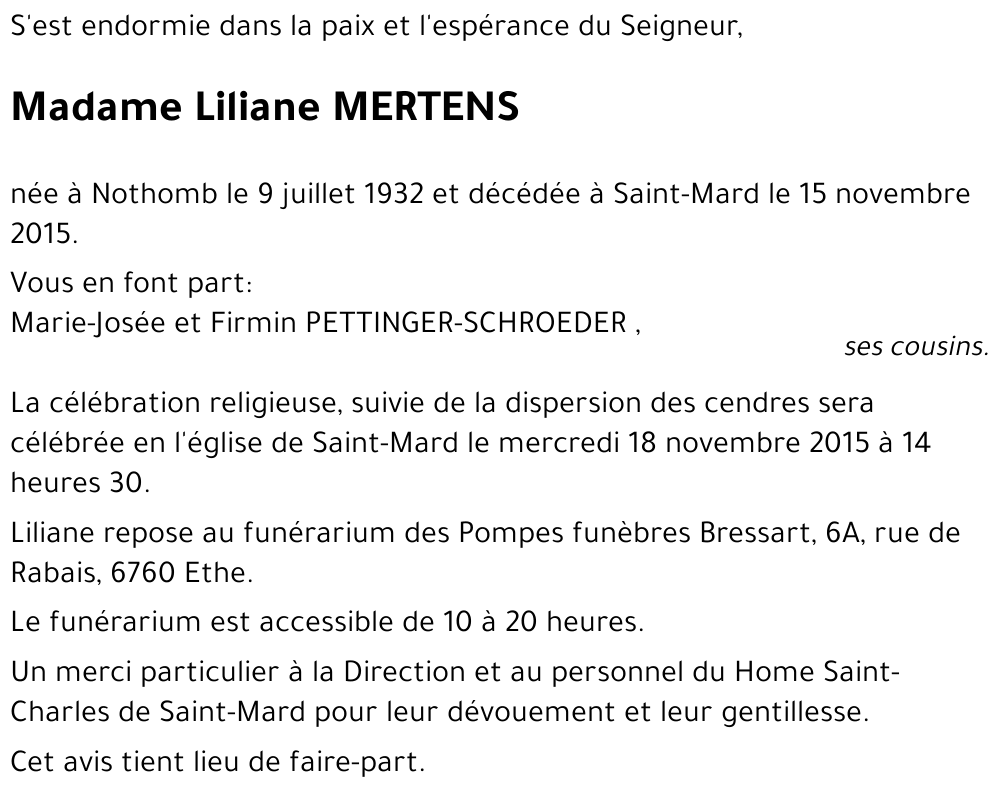Liliane MERTENS 