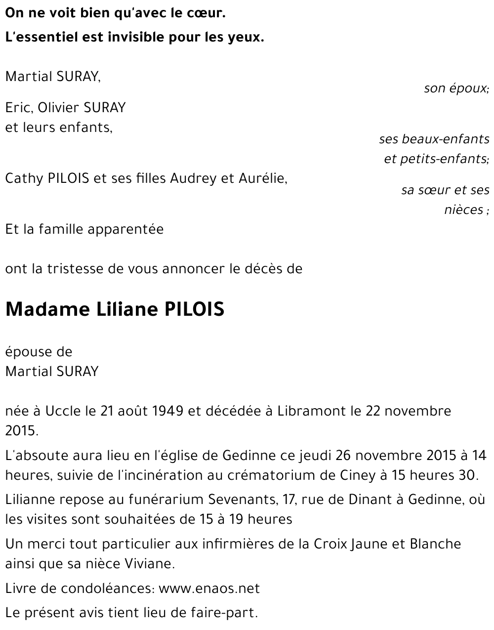 Liliane PILOIS
