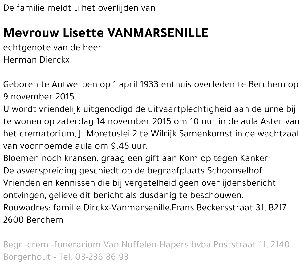 Lisette Vanmarsenille