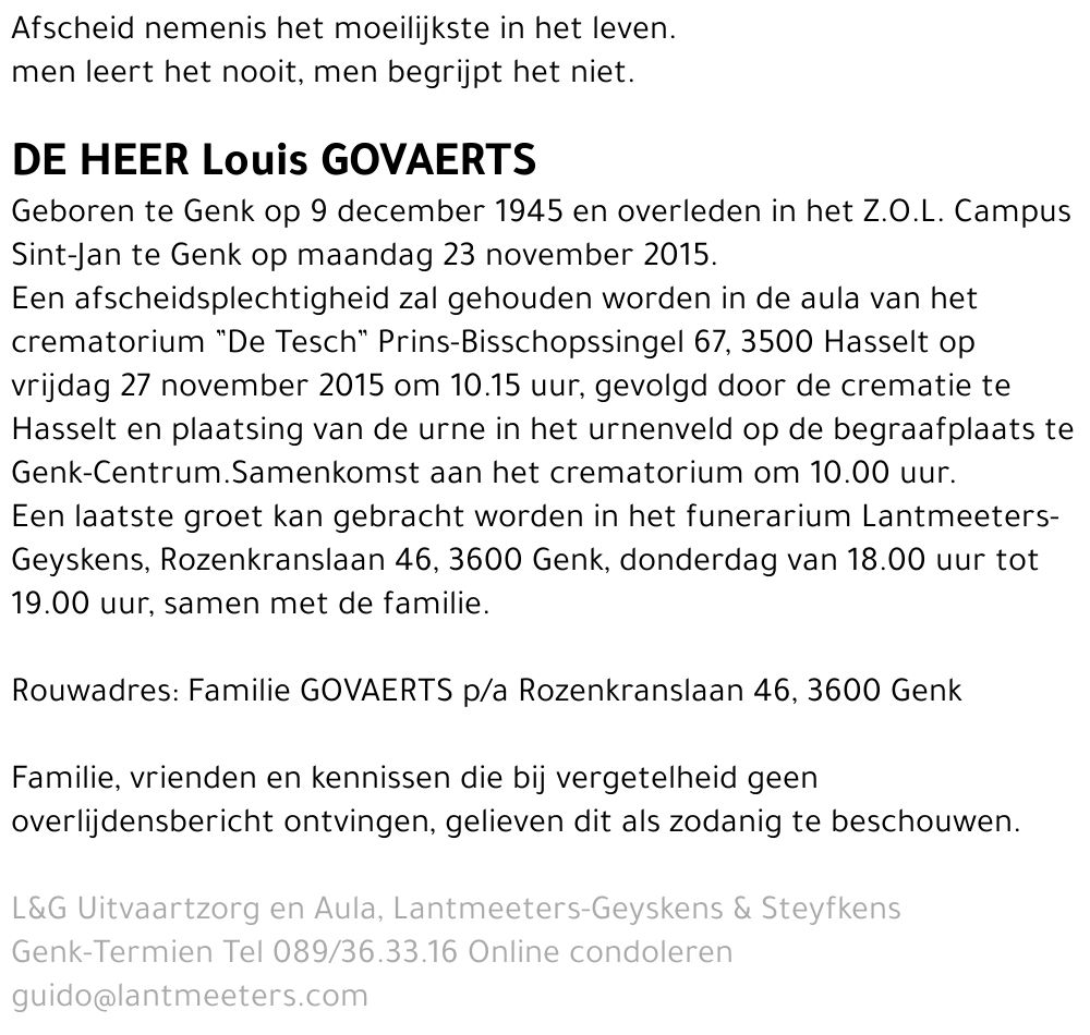 Louis GOVAERTS