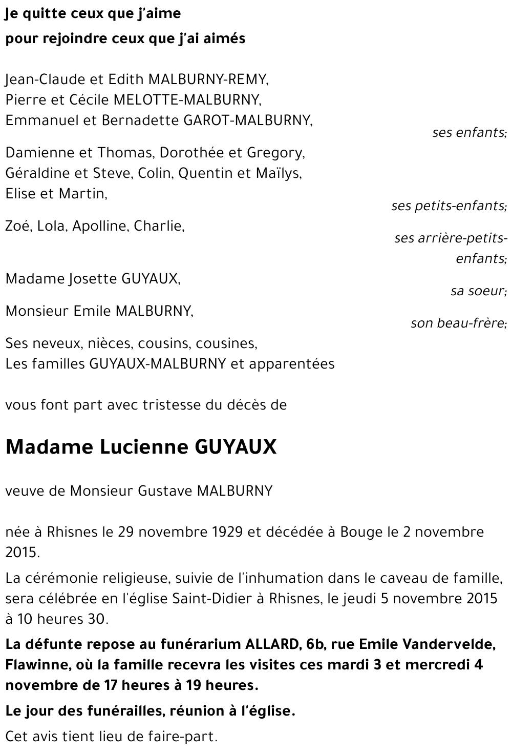 Lucienne GUYAUX