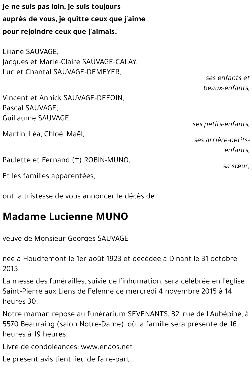 Lucienne MUNO