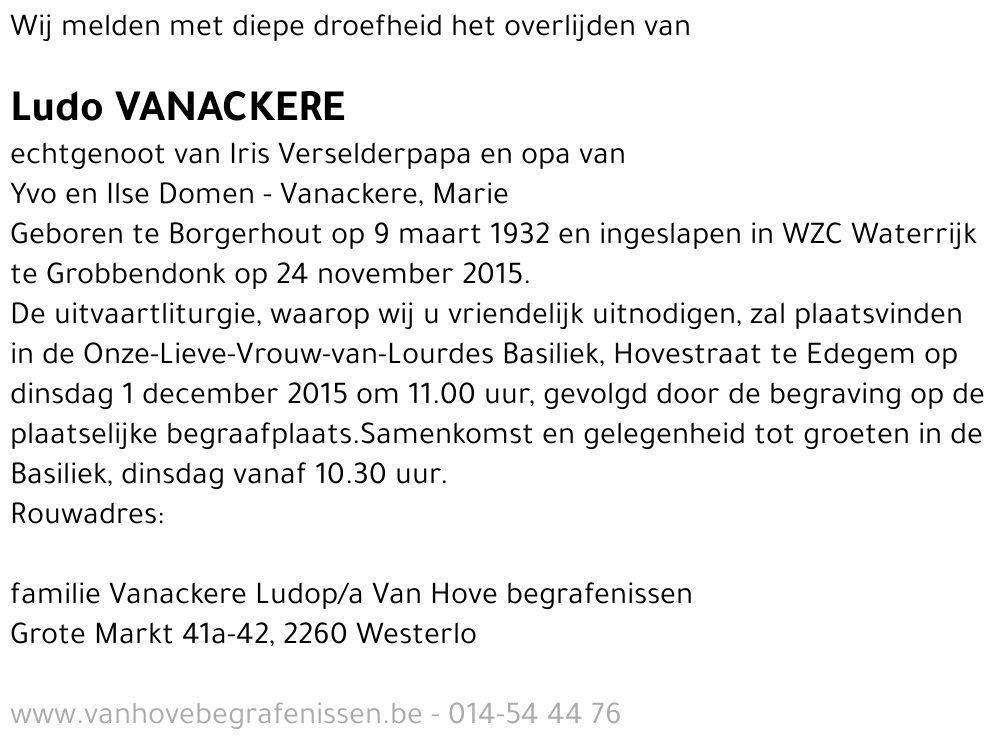 Ludo Vanackere