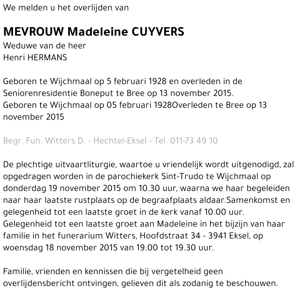 Madeleine Cuyvers
