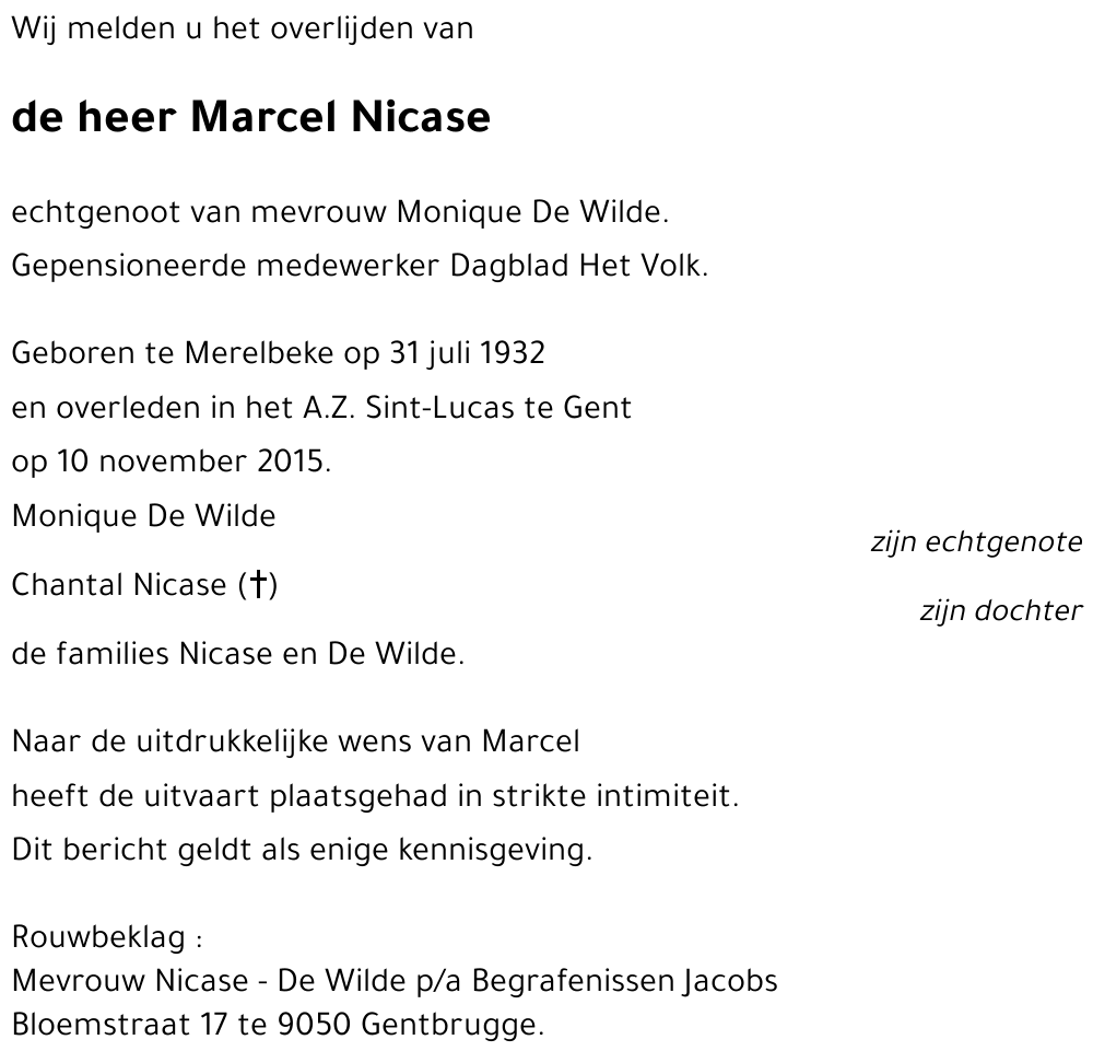 Marcel NICASE