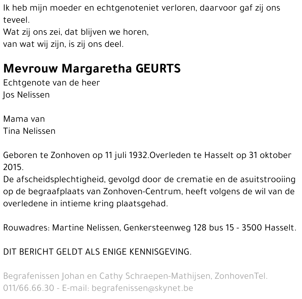 Margaretha Geurts