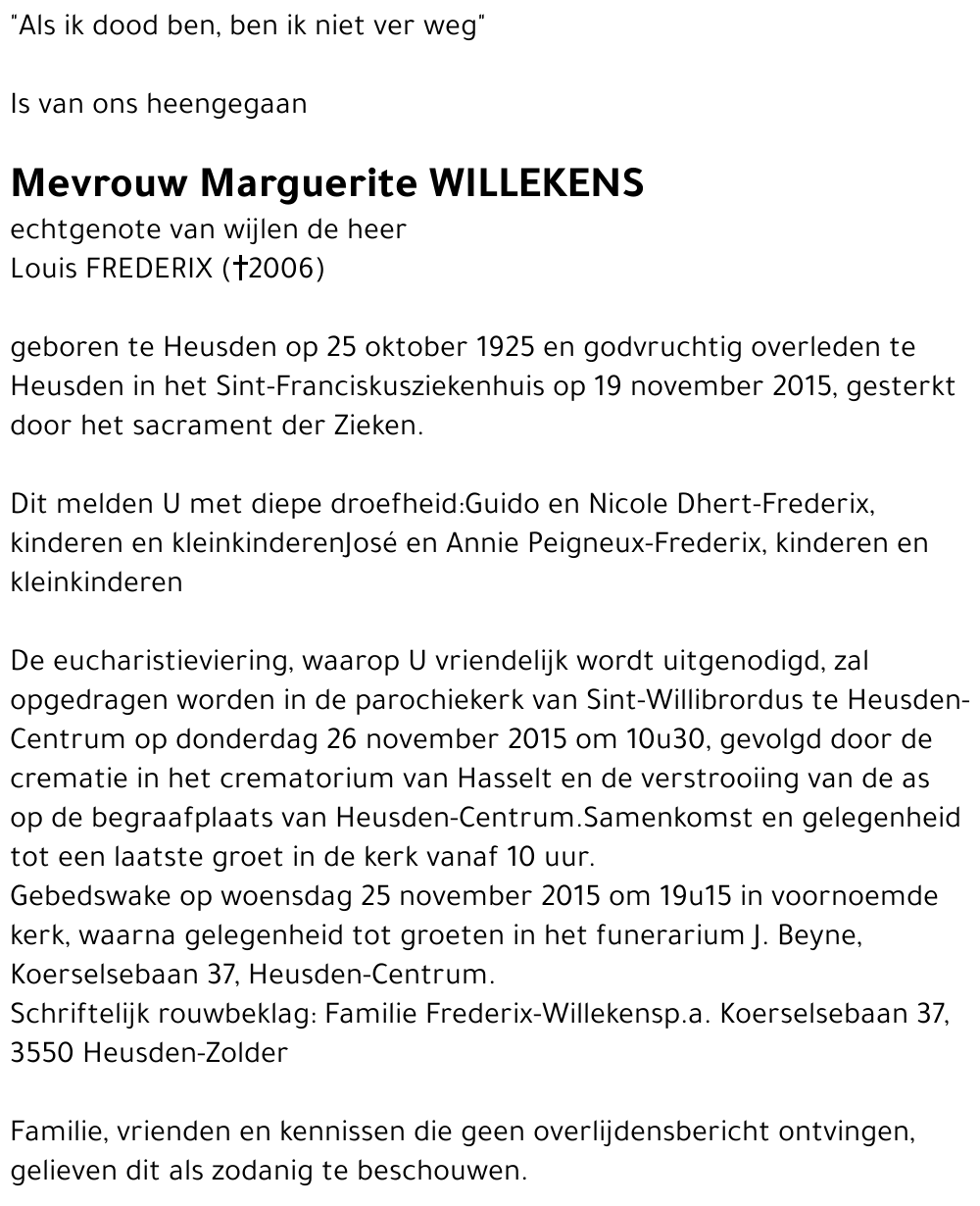 Marguerite Willekens