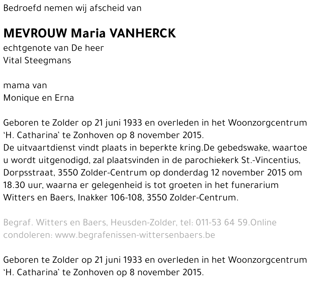 Maria Vanherck
