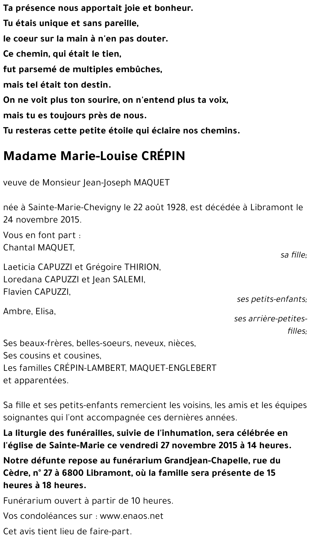 Marie-Louise CRÉPIN