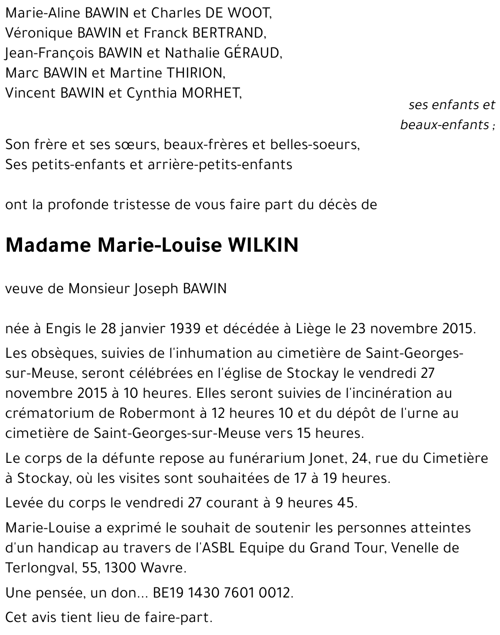 Marie-Louise WILKIN