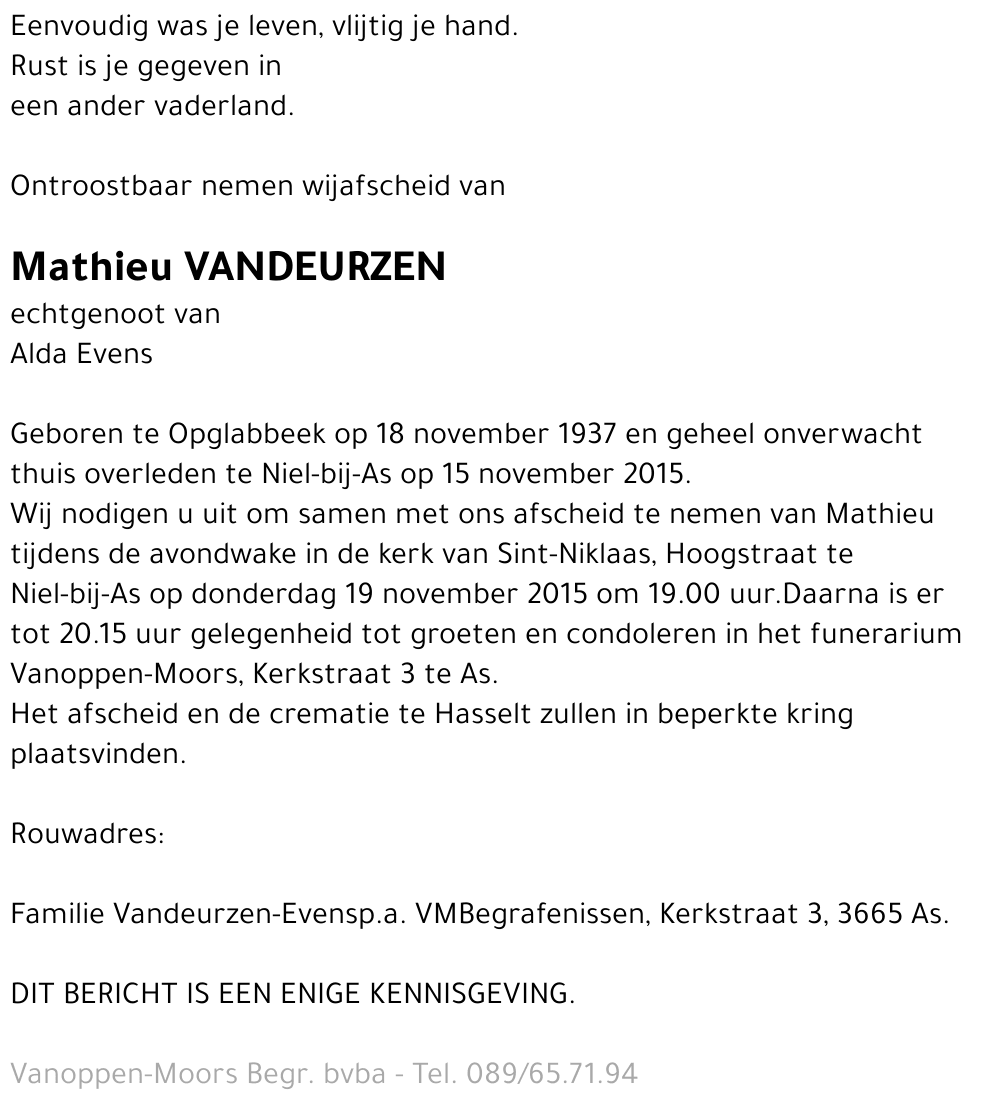 Mathieu Vandeurzen