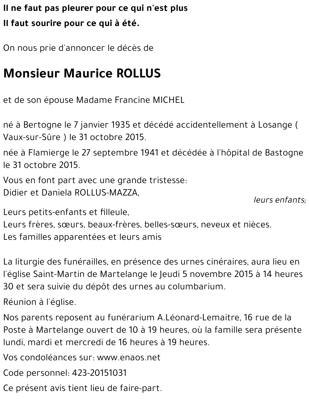 Maurice ROLLUS