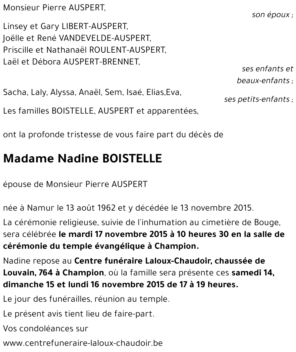 Nadine BOISTELLE