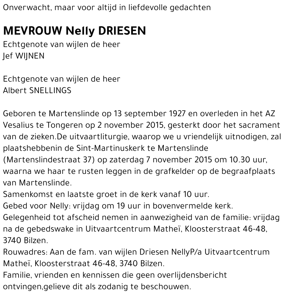 Nelly DRIESEN