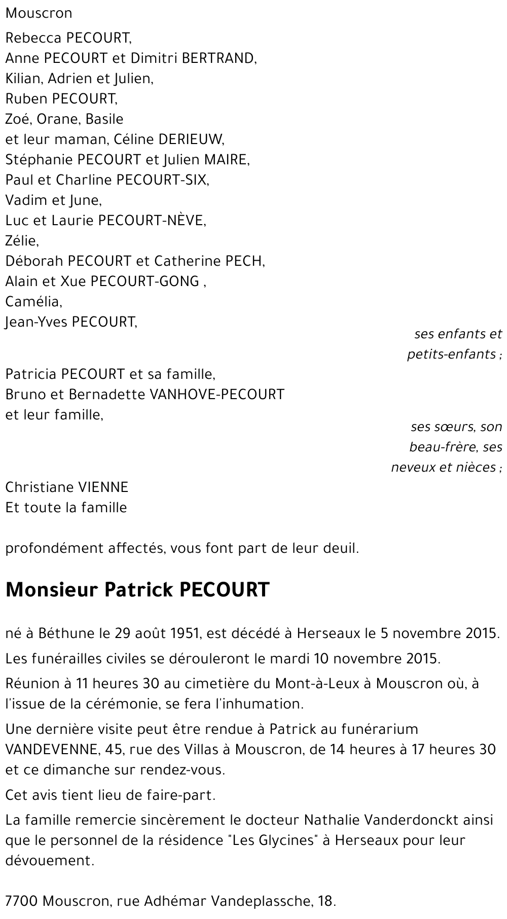 Patrick PECOURT