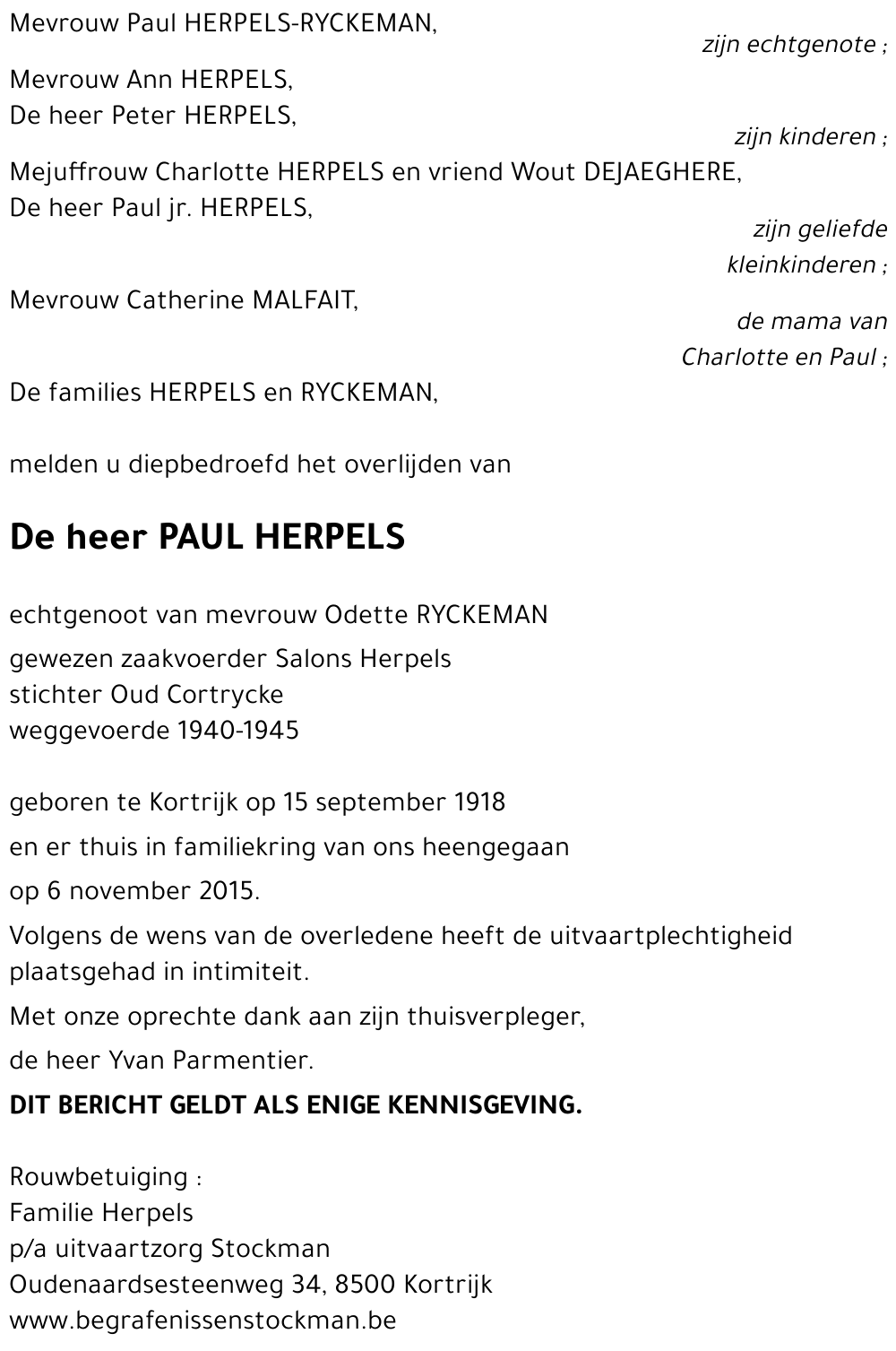 PAUL HERPELS