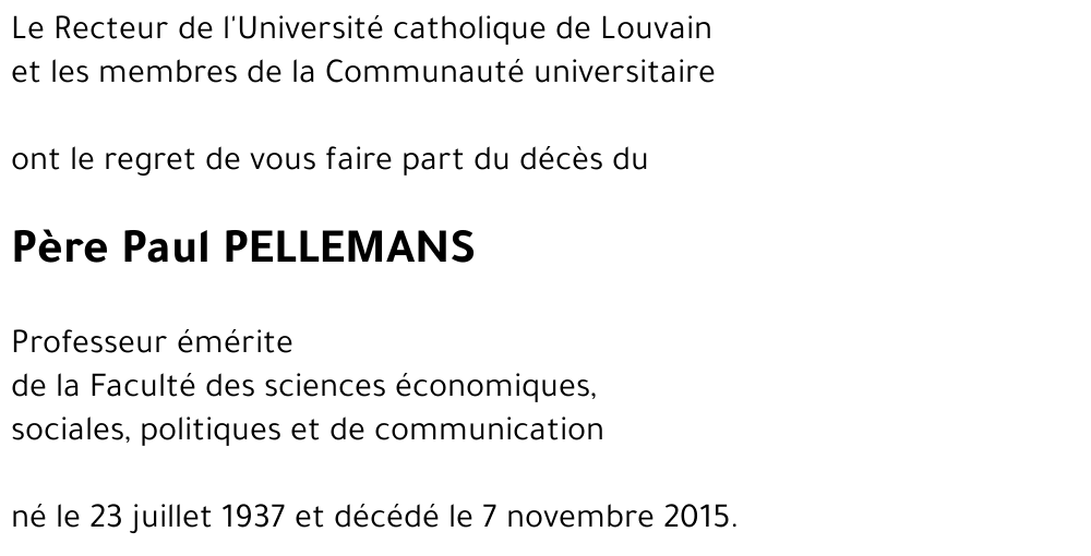 Paul PELLEMANS
