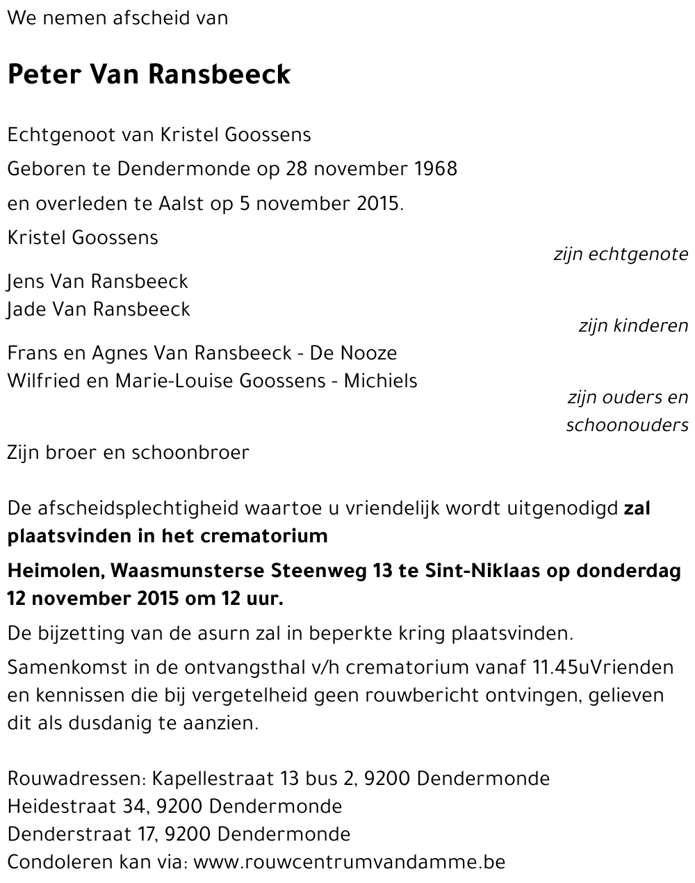 Peter Van Rasbeeck