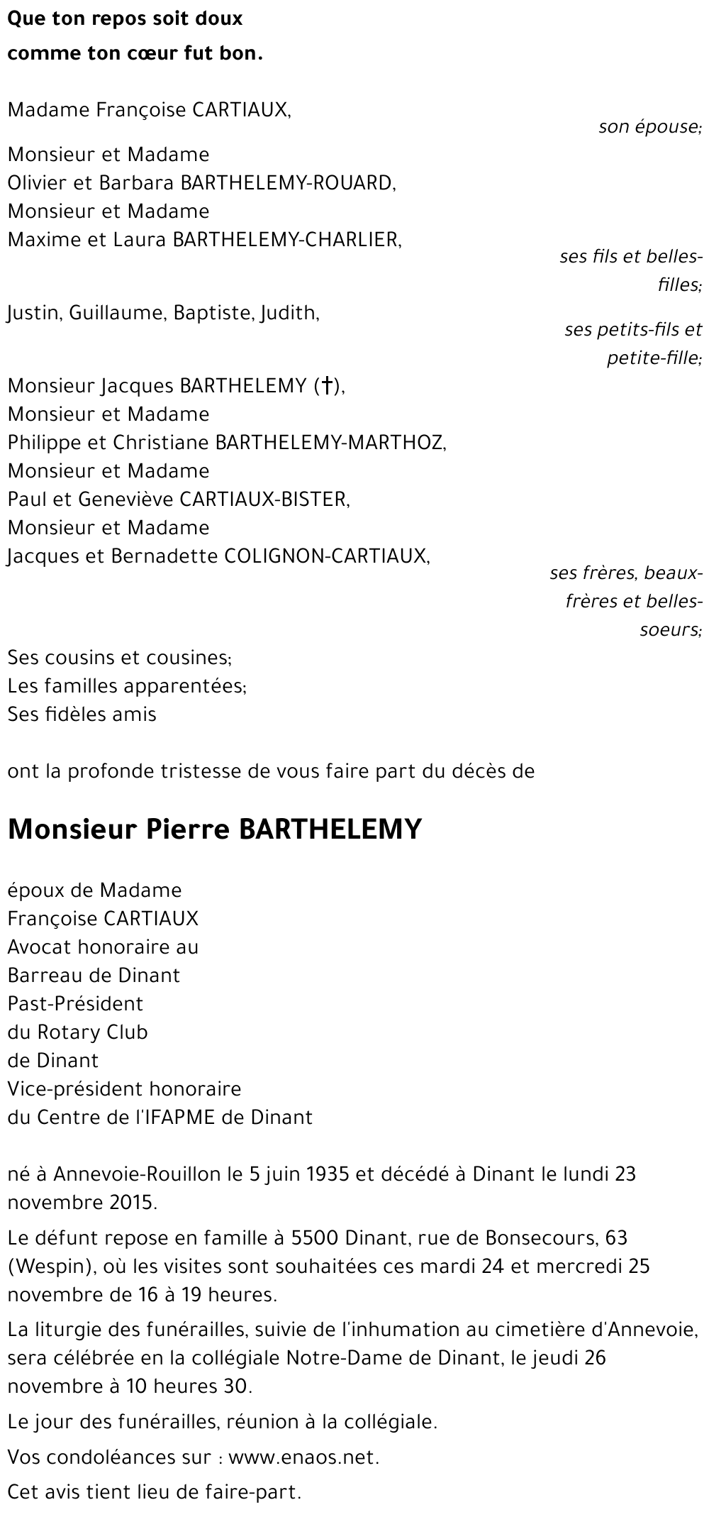 Pierre BARTHELEMY