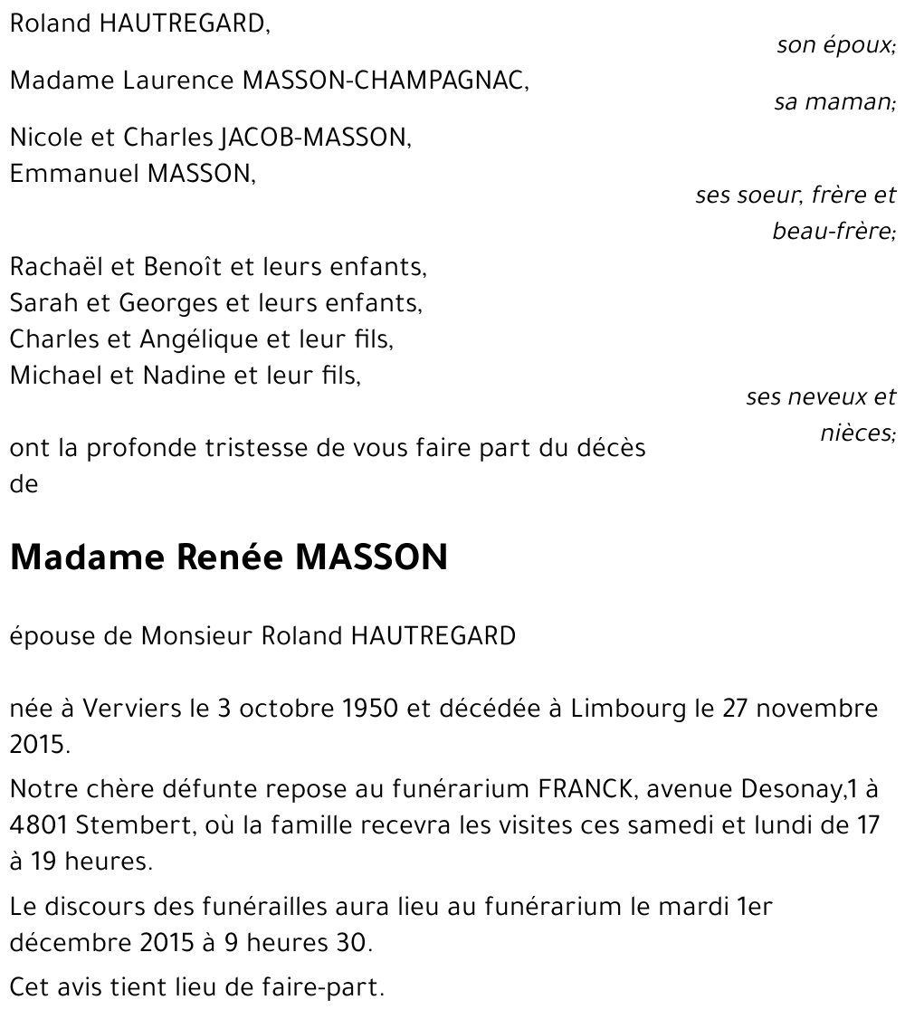 Renée MASSON
