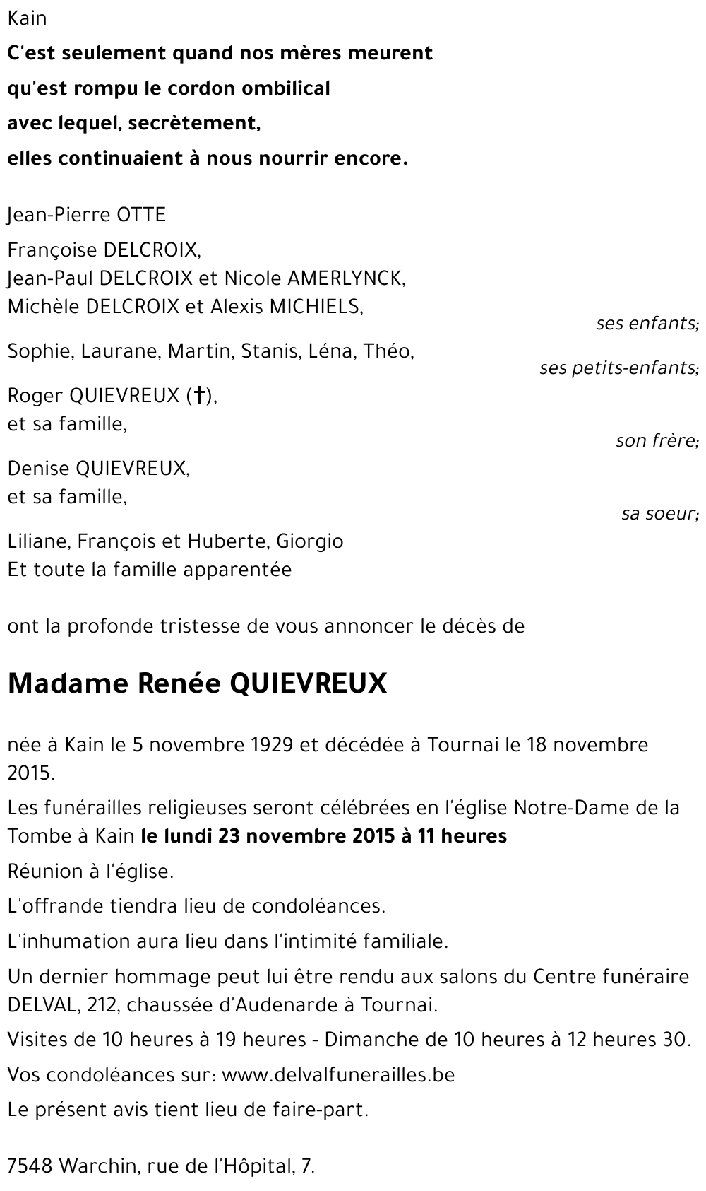 Renée QUIEVREUX