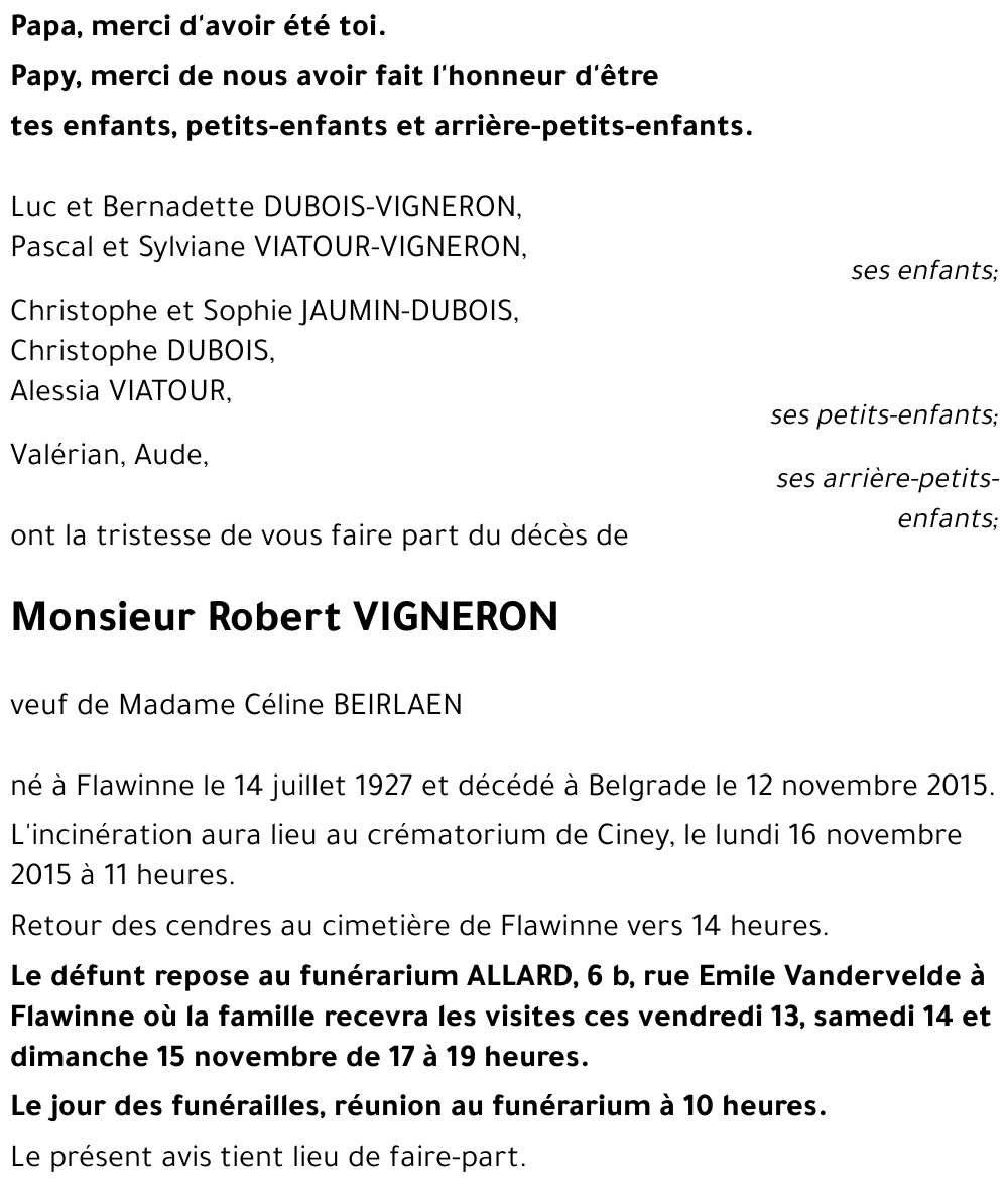 Robert VIGNERON