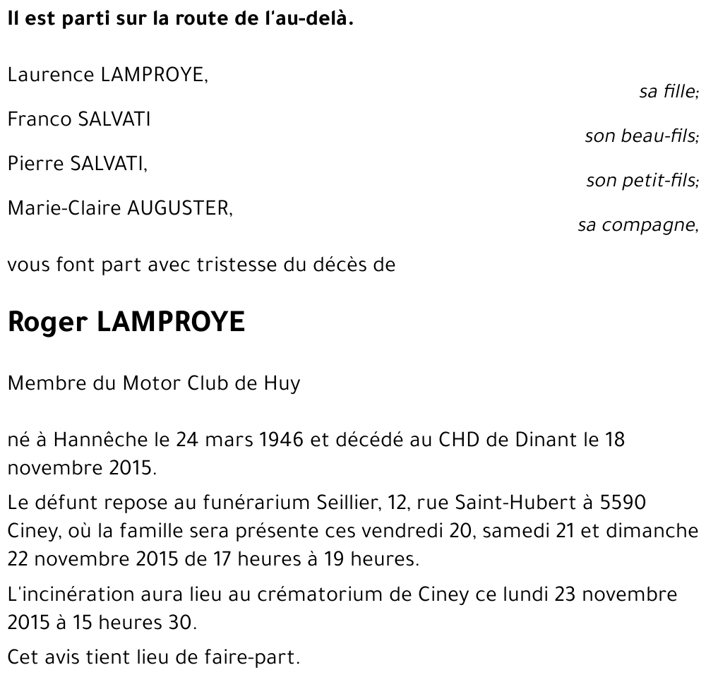 Roger LAMPROYE