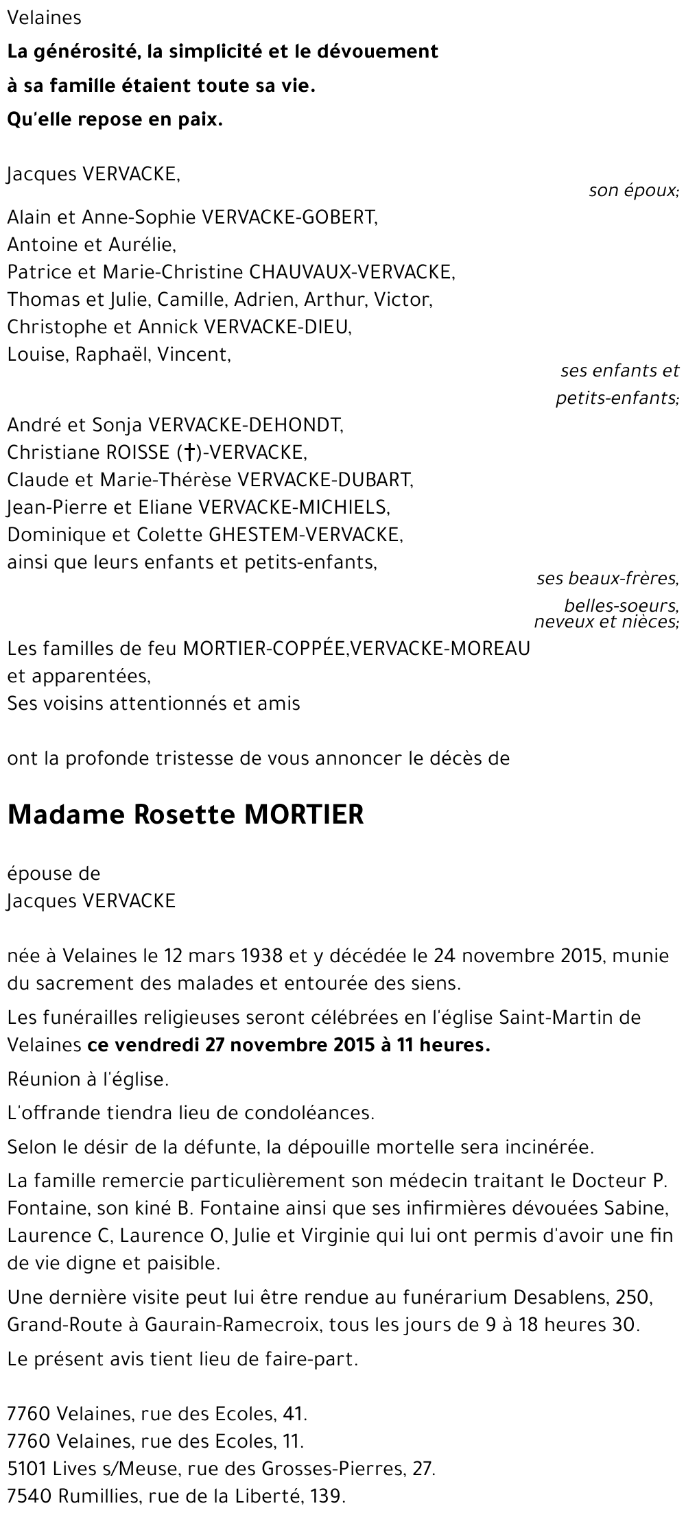 Rosette MORTIER