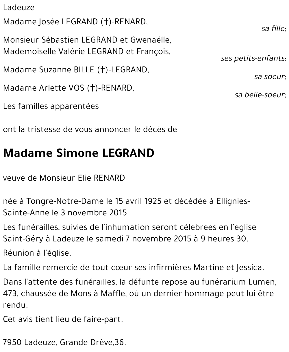 Simone LEGRAND