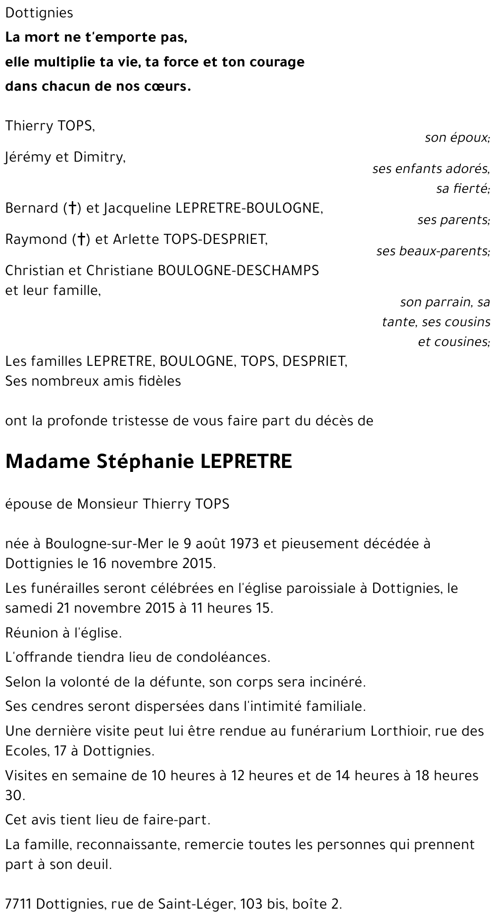 Stéphanie LEPRETRE