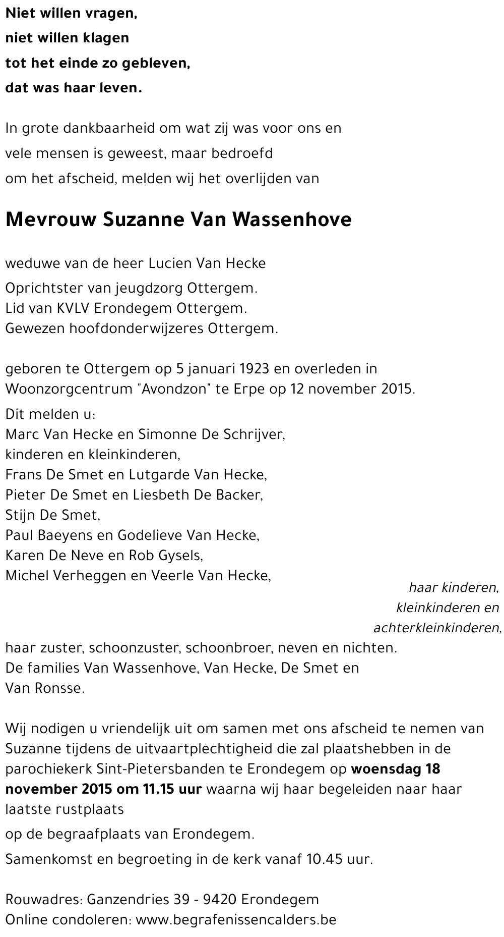 Suzanne Van Wassenhove