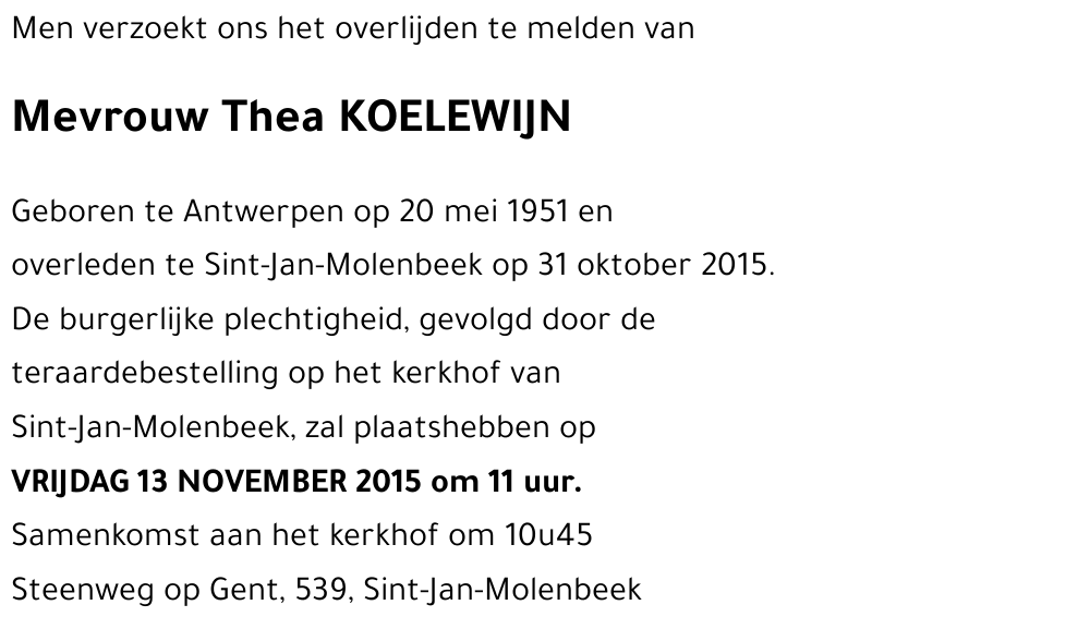 Thea KOELEWIJN
