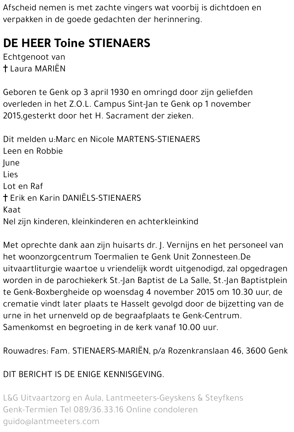Toine STIENAERS