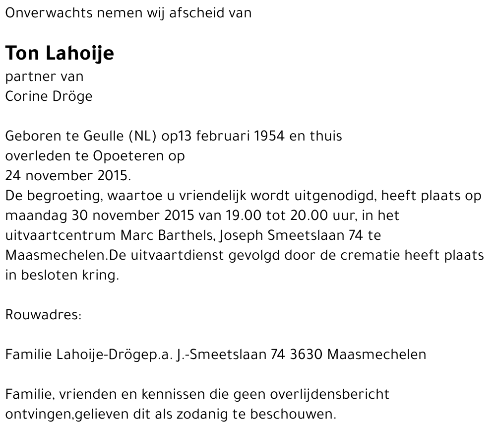 Ton Lahoije