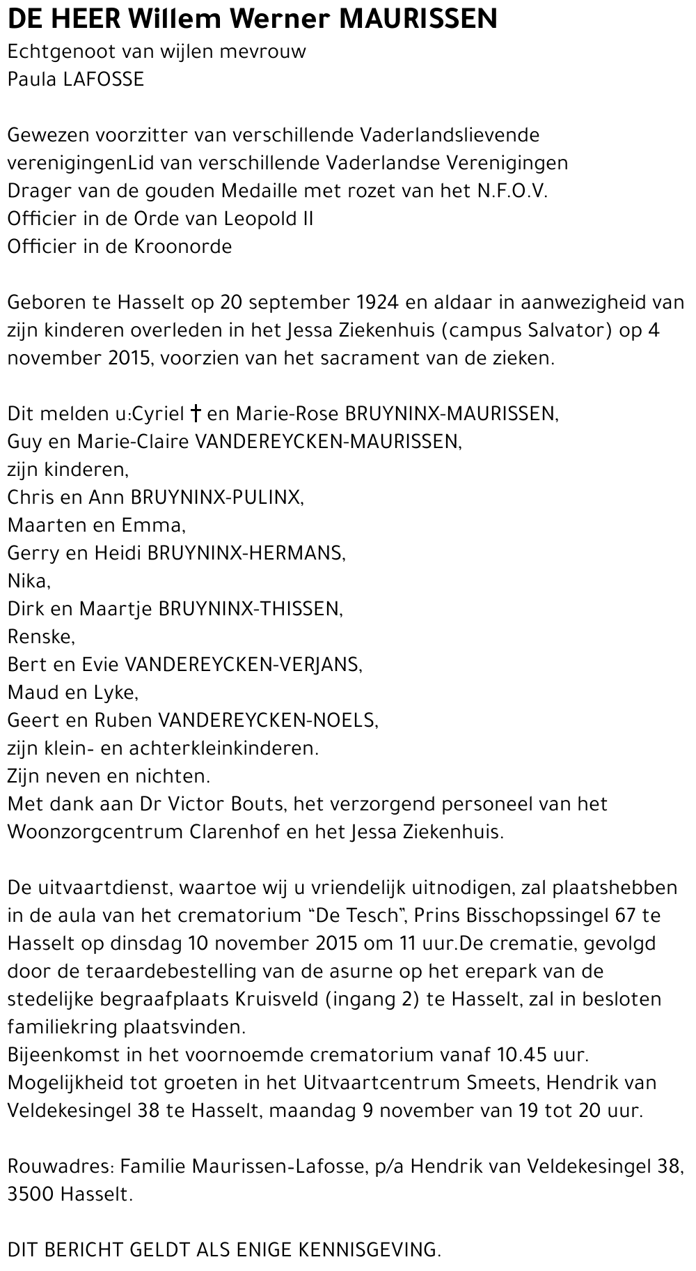 Willem Werner Maurissen