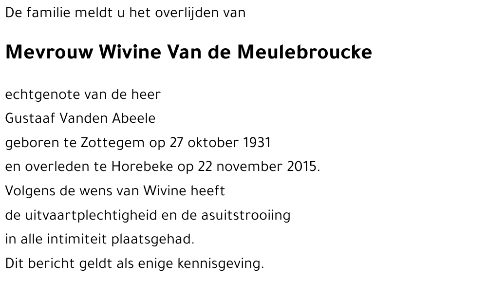 Wivine Van de Meulebroucke