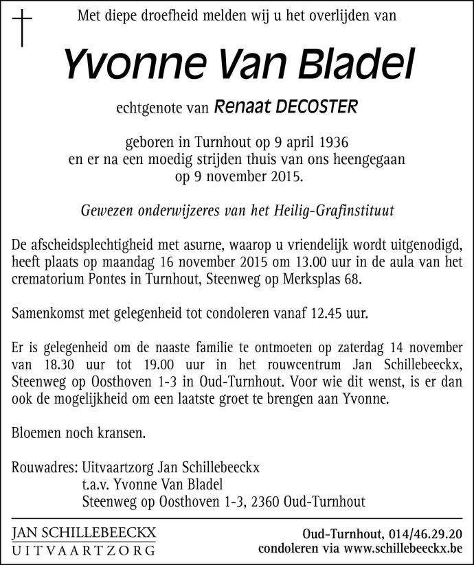 Yvonne Van Bladel