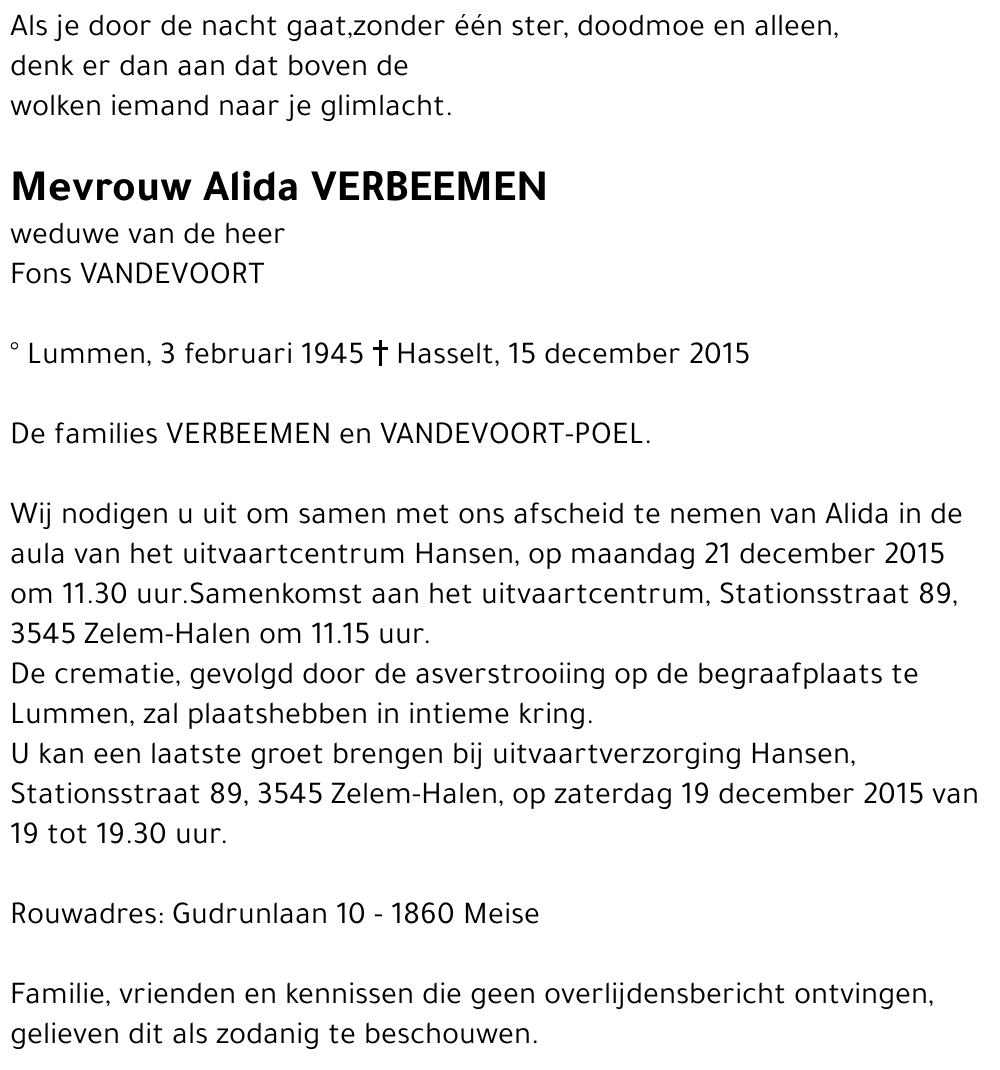 Alida VERBEEMEN