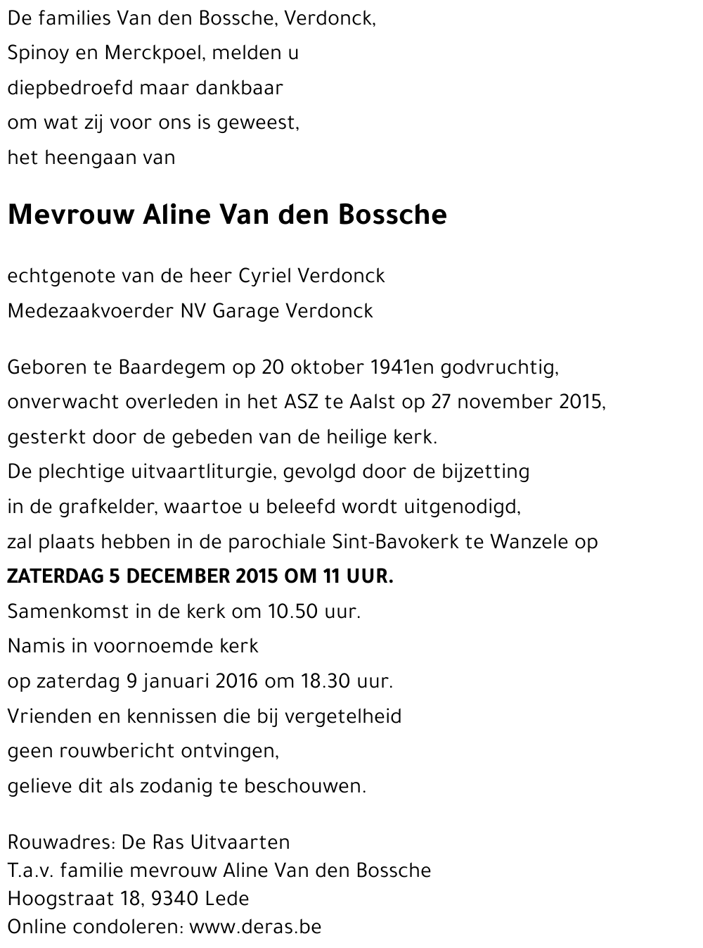 Aline Van den Bossche