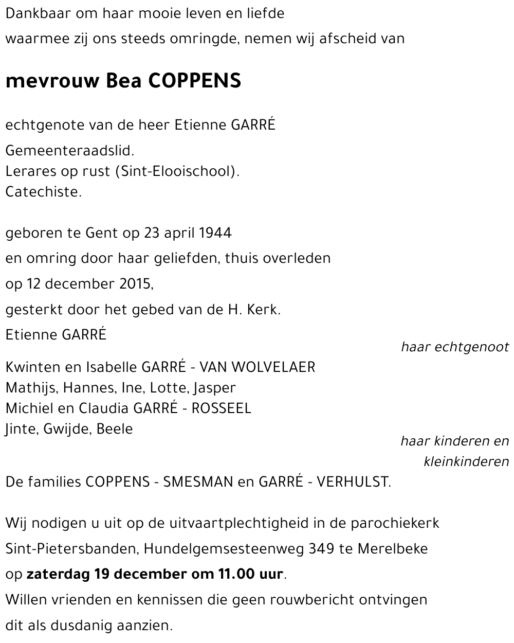 Bea COPPENS