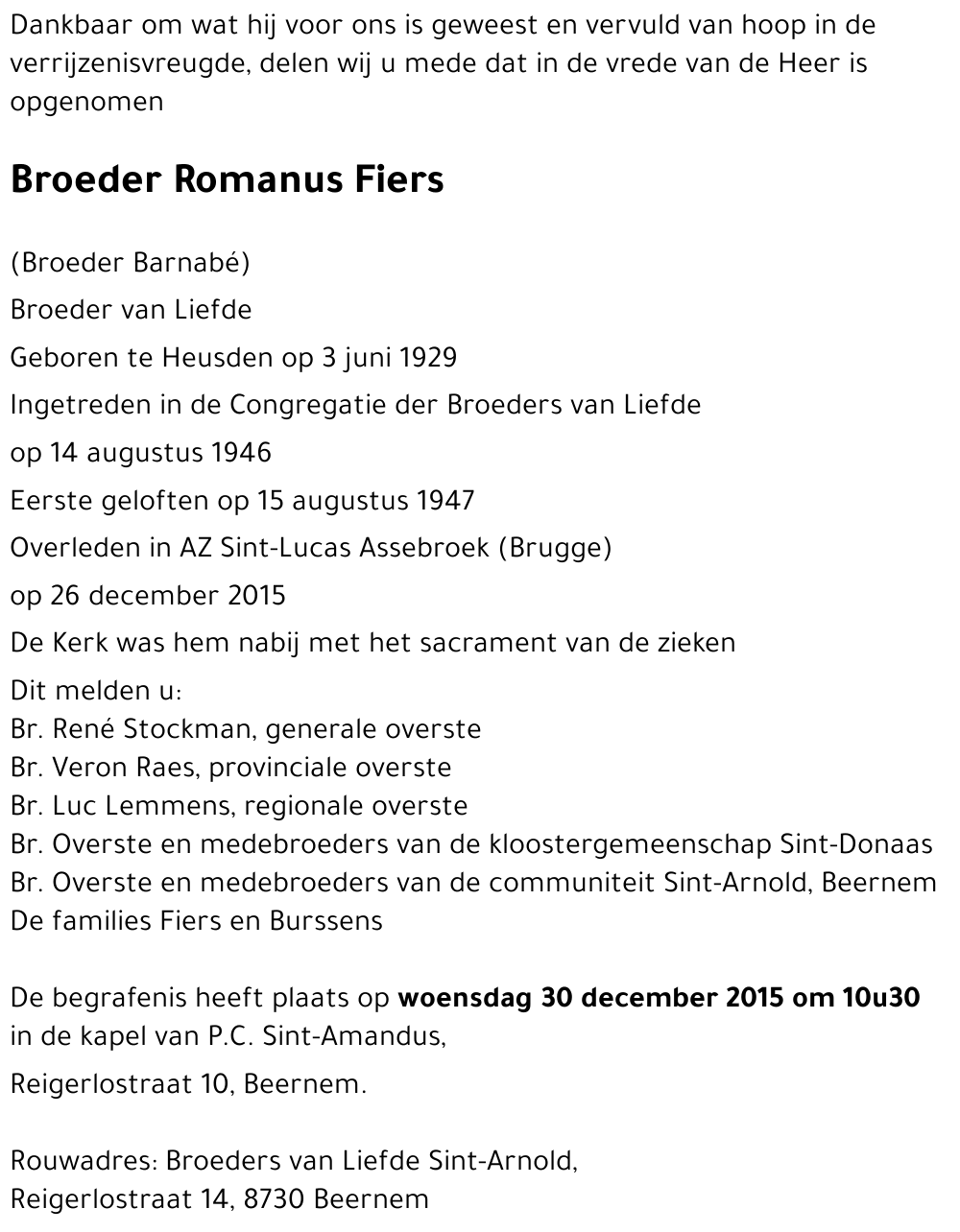 Broeder Romanus Fiers