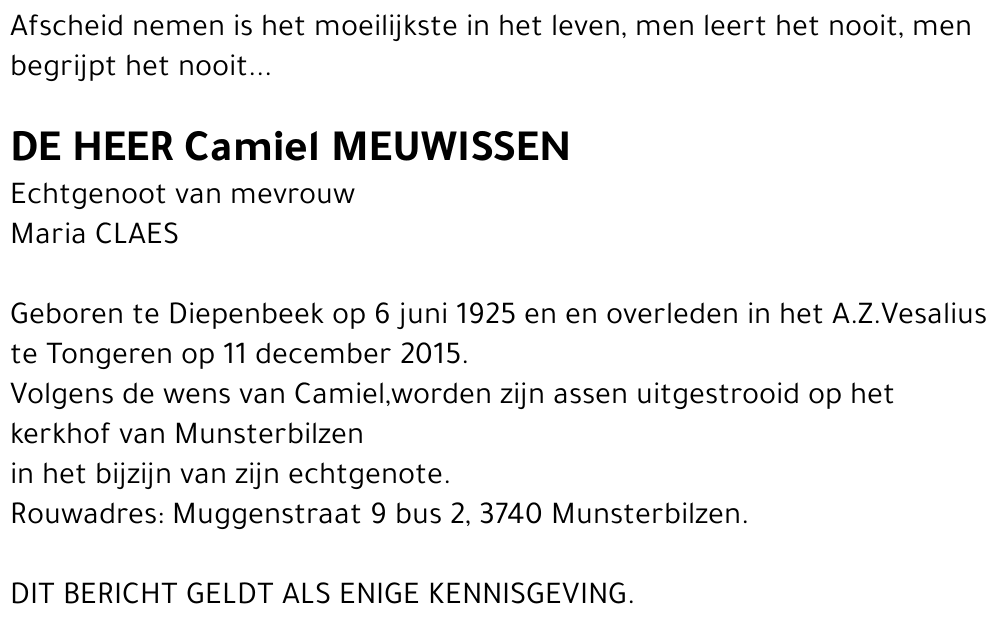 Camiel MEUWISSEN