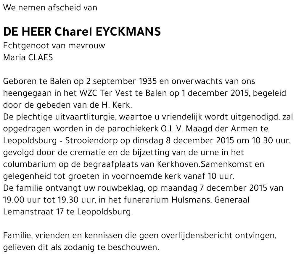 Charel Eyckmans