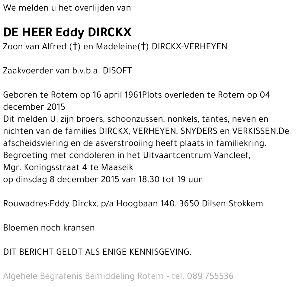 Eddy DIRCKX